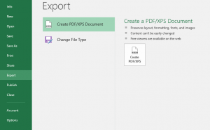 How to make a pdf _ MS Excel File