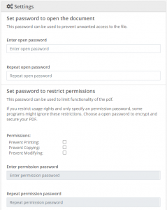 write password to protect your pdf