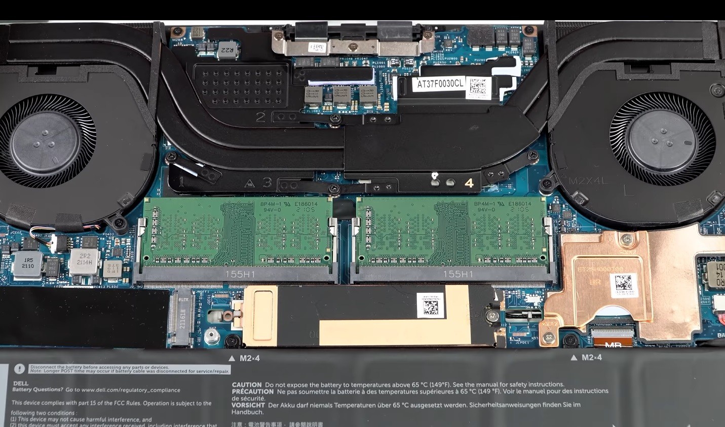 Dell XPS 15 9510 from inside